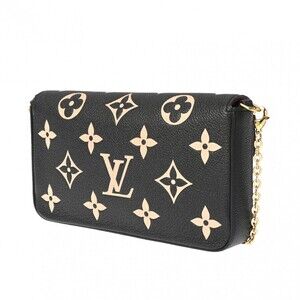 Louis Vuitton Noir Bag Leather Black Pochette Shoulder Empreinte Felicie